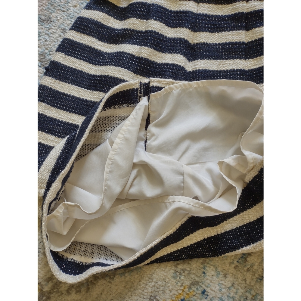 Banana Republic Black & White Wool Bucle' Striped Dress - Picture 6 of 8